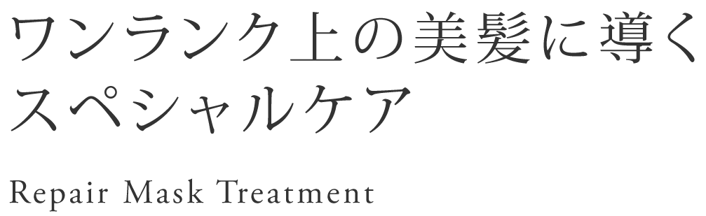 ワンランク上の美髪に導く