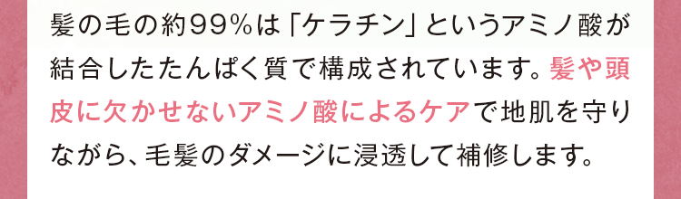 髪や頭皮に欠かせないアミノ酸によるケア